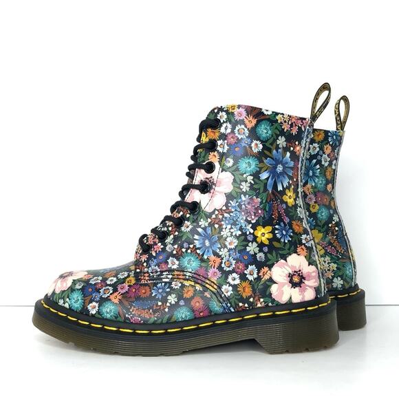 Dr Martens Wanderlust Floral 1460 WL Lace Up Combat Boots Women’s 5 Shoes - Picture 2 of 10